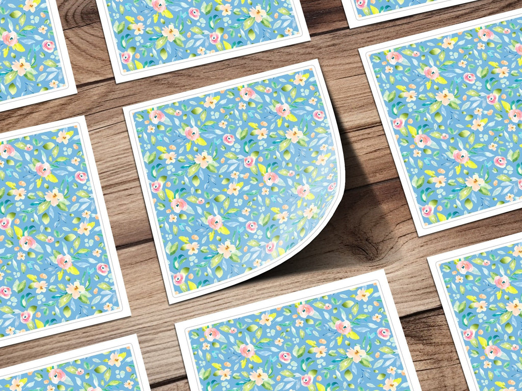 Watercolor Floral Digital Paper, Pastel Flower Pattern, Seamless Floral Design, Fabric Design, Scrapbook Paper, Digital Download - Moore and Mountain