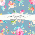 Watercolor Floral Digital Paper, Seamless Flower Pattern, Commercial Use, Print on Demand Allowed, Fabric Design, Scrapbooking, Background - Moore and Mountain