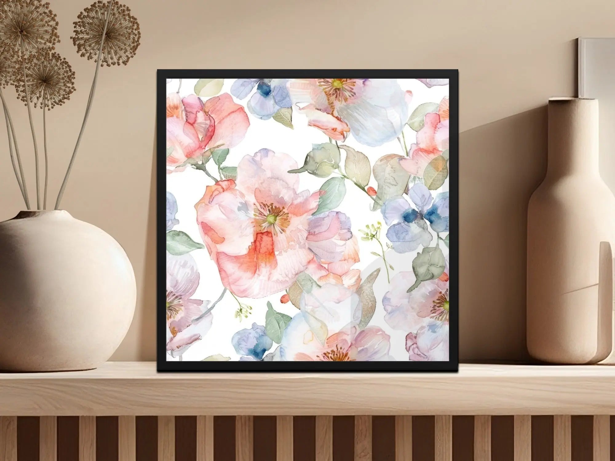Watercolor Floral Digital Paper, Seamless Flower Pattern, Pastel Blooms, Scrapbook Paper, Digital Download, Commercial Use, Watercolor Art - Moore and Mountain