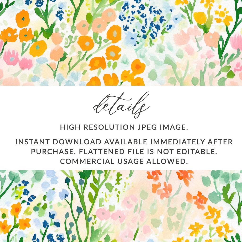 Vibrant Floral High Resolution JPEG Image Instant Download