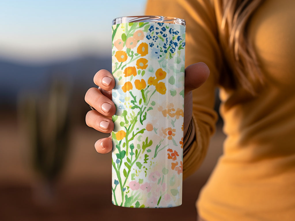 Floral Patterned Insulated Tumbler for Outdoor Adventures