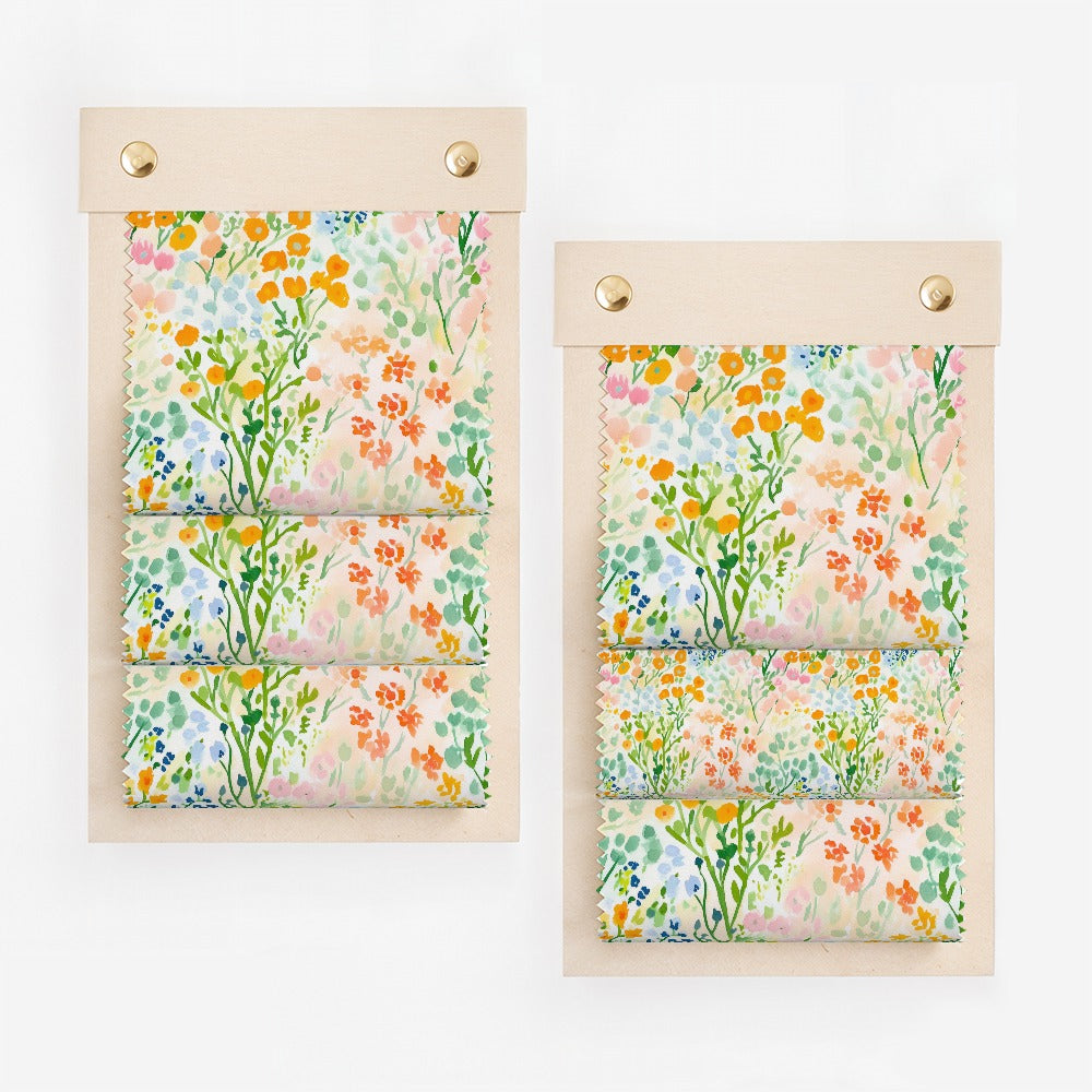 Colorful Floral Pattern Fabric Sample Display Replica