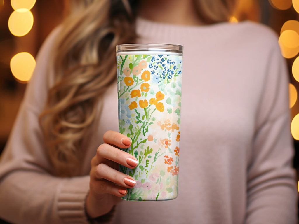 Floral Meadow Design Insulated Tumbler Drinkware