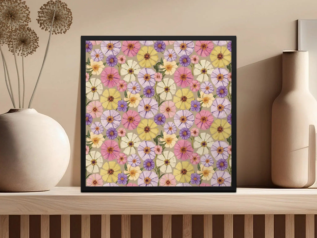 Watercolor Floral Digital Seamless Pattern, Zinnia Flower Designs, Pastel Color Prints, Fabric Designs, Digital Paper, Commercial Use - Moore and Mountain