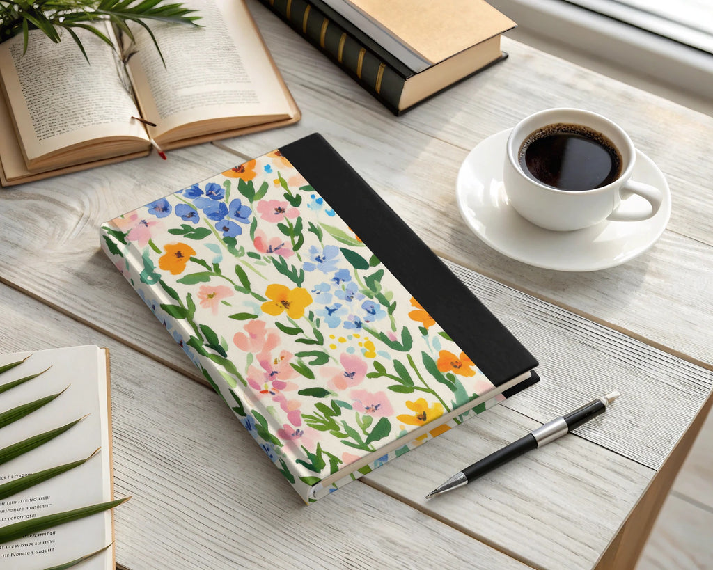 Floral Pattern Hardcover Journal Notebook for Inspiration