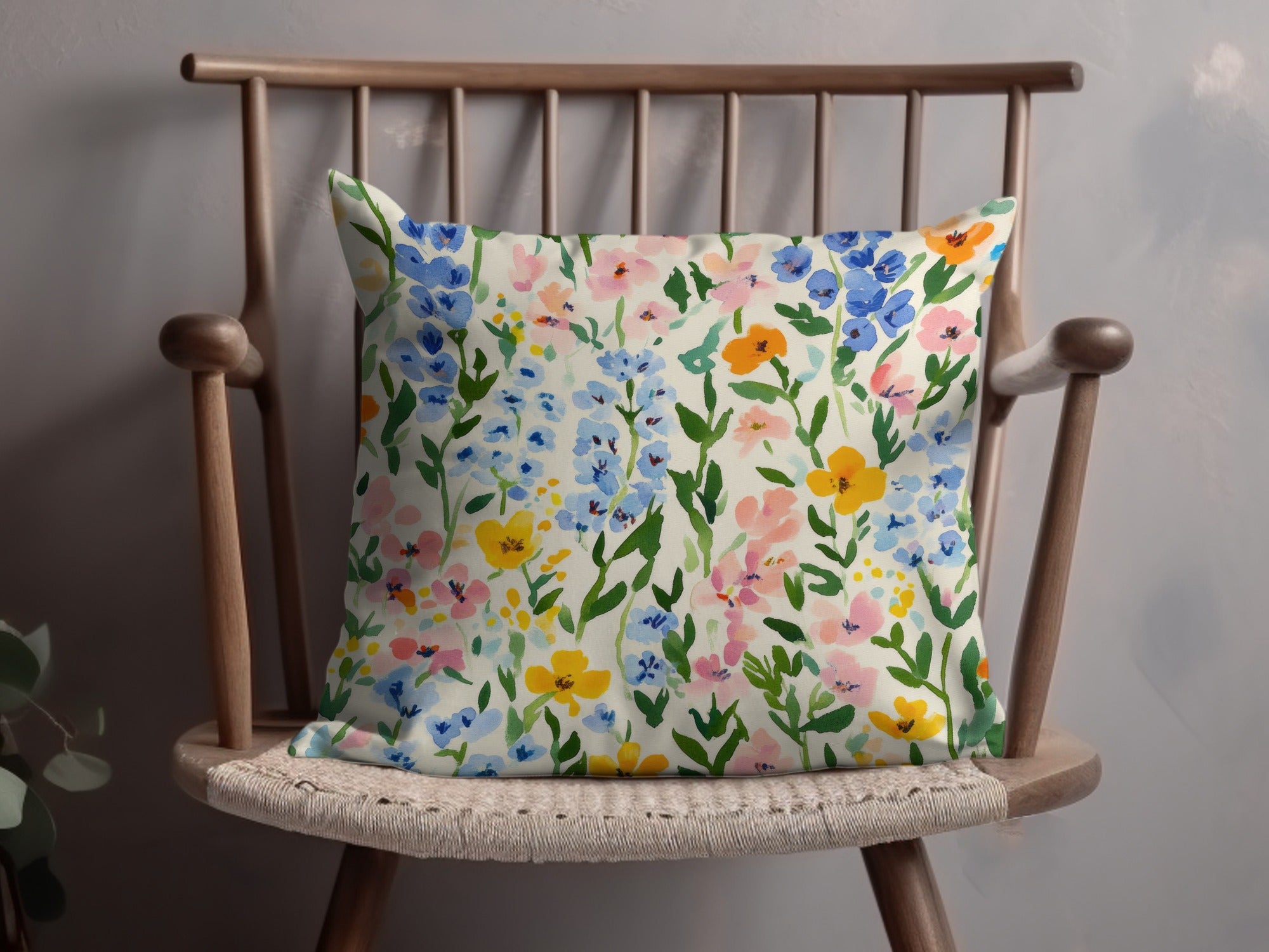 Colorful Floral Pattern Decorative Pillow Product