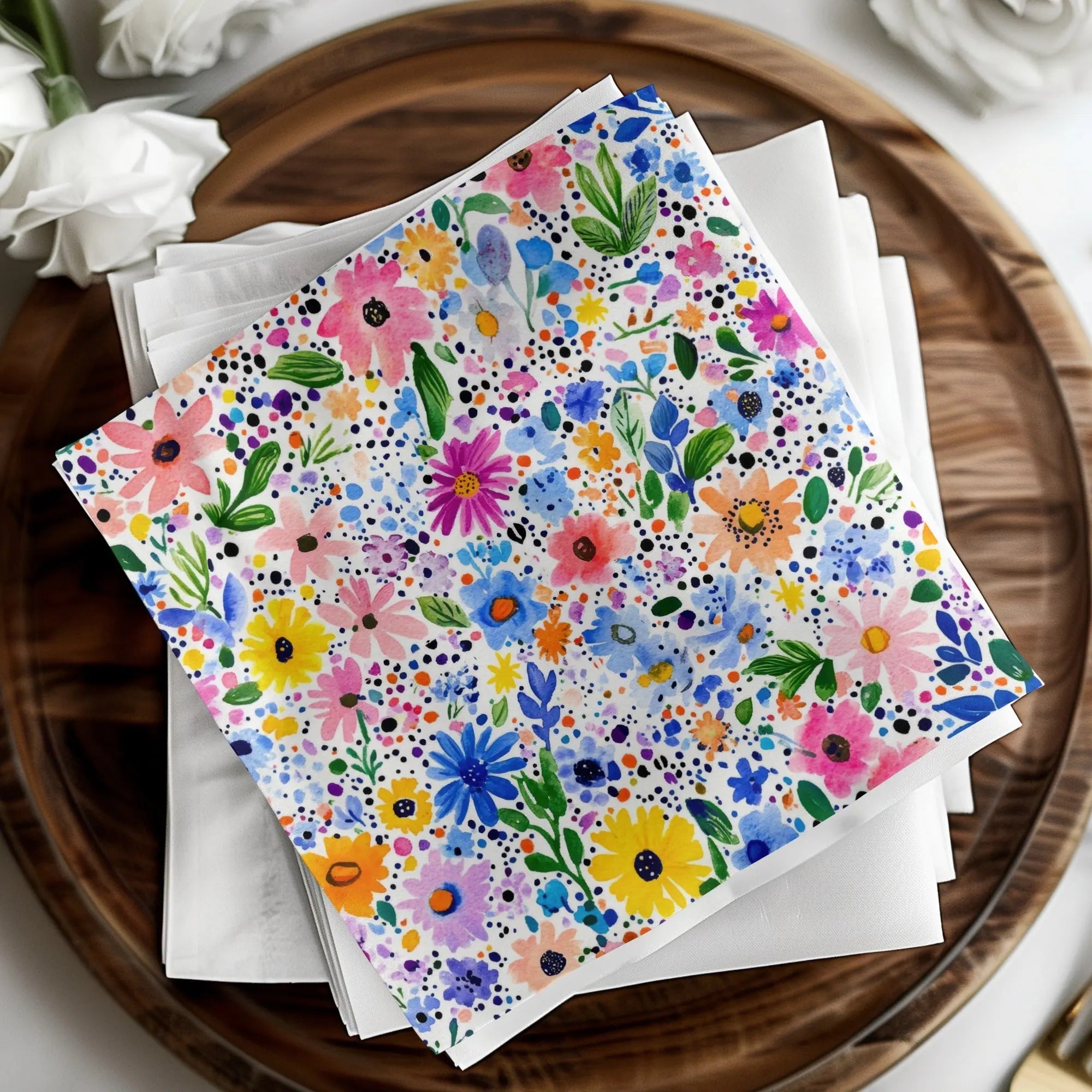 Watercolor Floral Pattern, Seamless Flower Design, Digital Paper, Floral Background, Repeat Pattern, Colorful Flowers, JPEG Files, Digital - Moore and Mountain