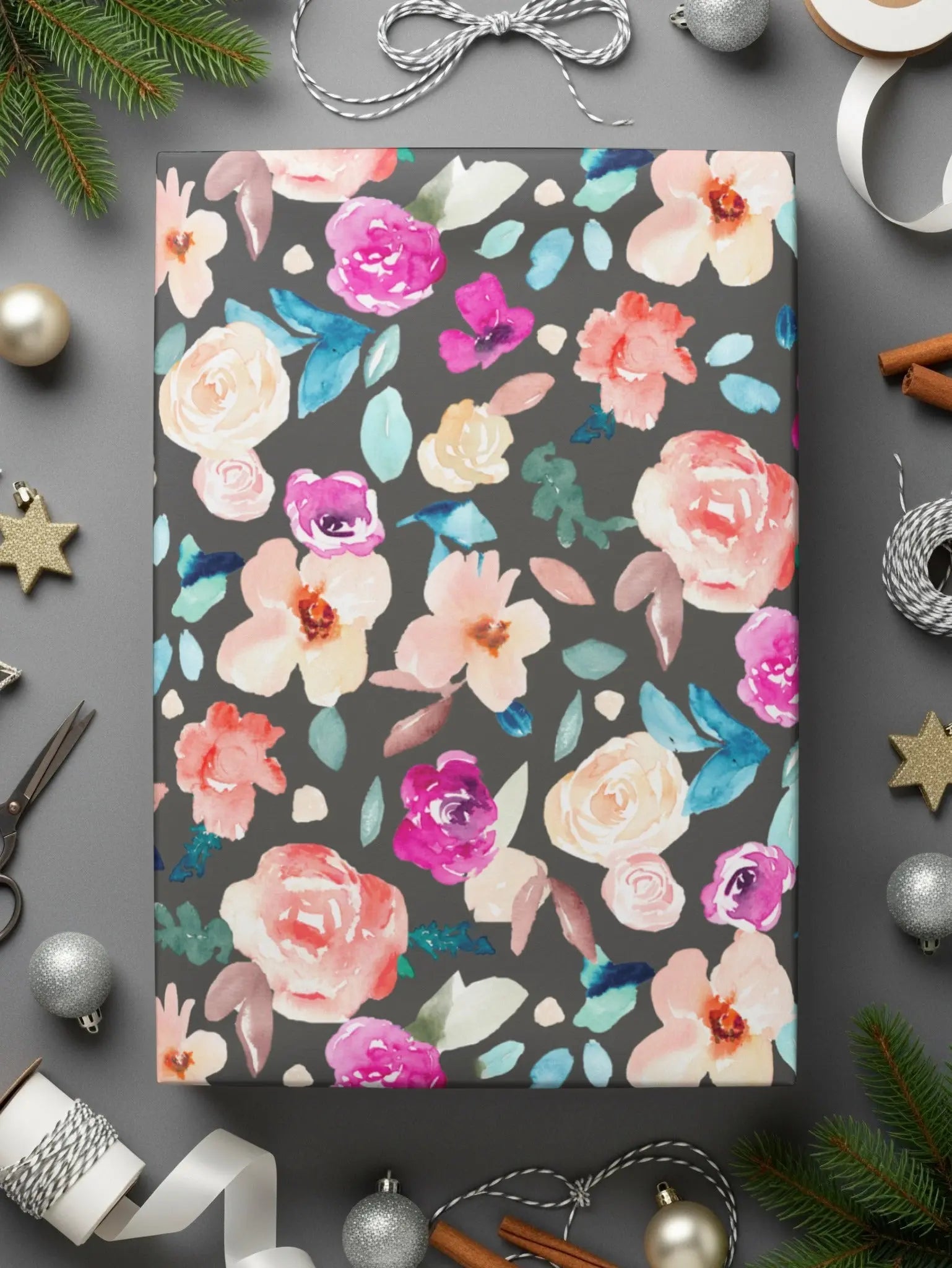 Watercolor Floral Seamless Pattern Digital, Flower Repeat Pattern Paper, Watercolor Roses Digital Paper, Fabric Pattern Digital - Moore and Mountain