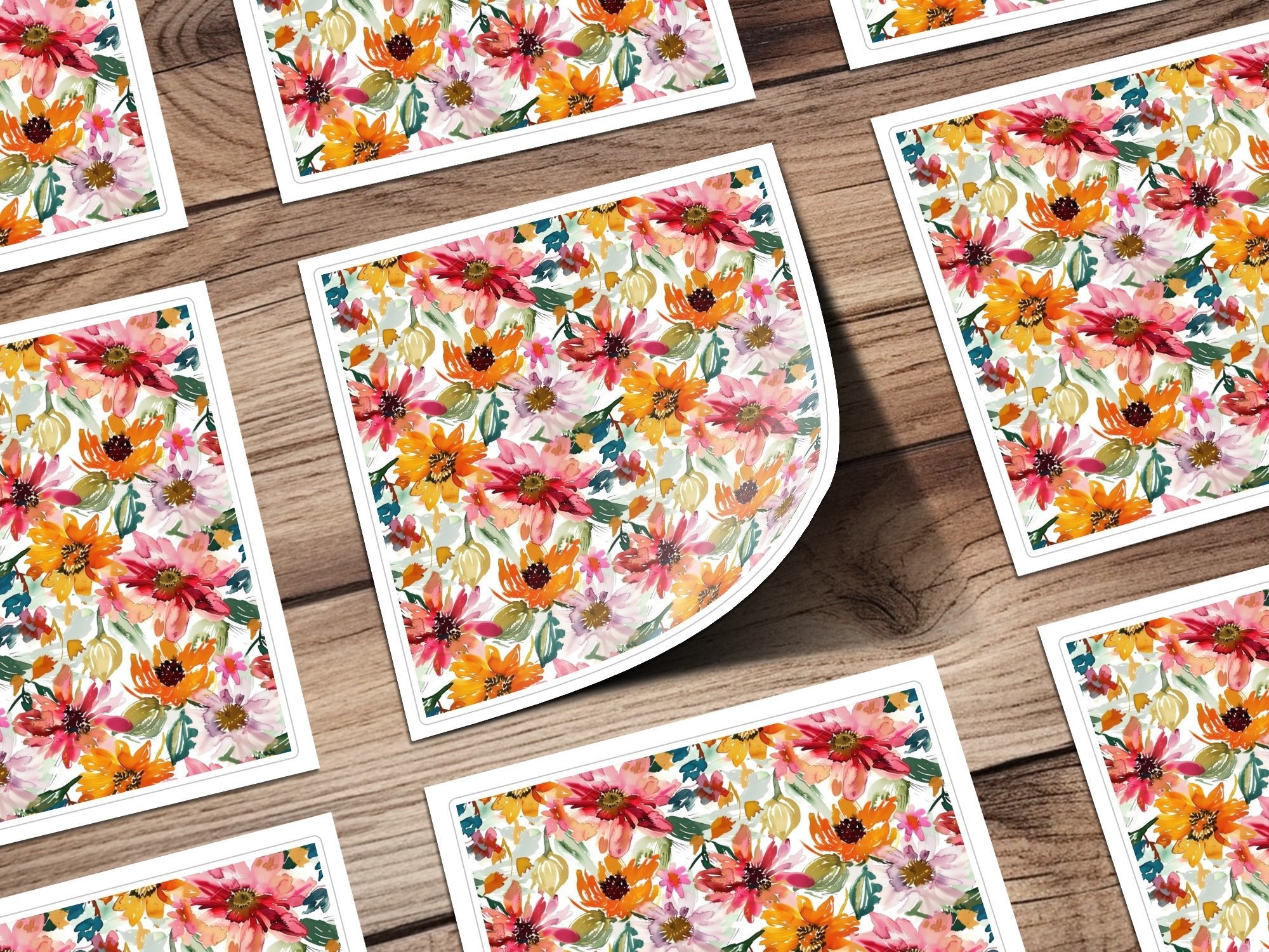 Watercolor Floral Seamless Pattern Digital, Flowers Digital Paper Pack, Colorful Bloom Design, Fabric Print, Scrapbook Paper - Moore and Mountain