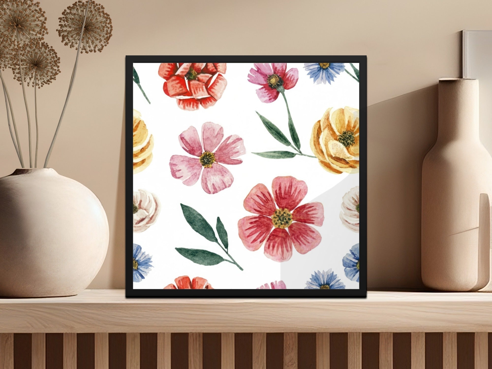 Watercolor Floral Seamless Pattern, Flower Digital Paper, Spring Botanical Design, Floral Background for Craft Projects, Digital Downloads - Moore and Mountain