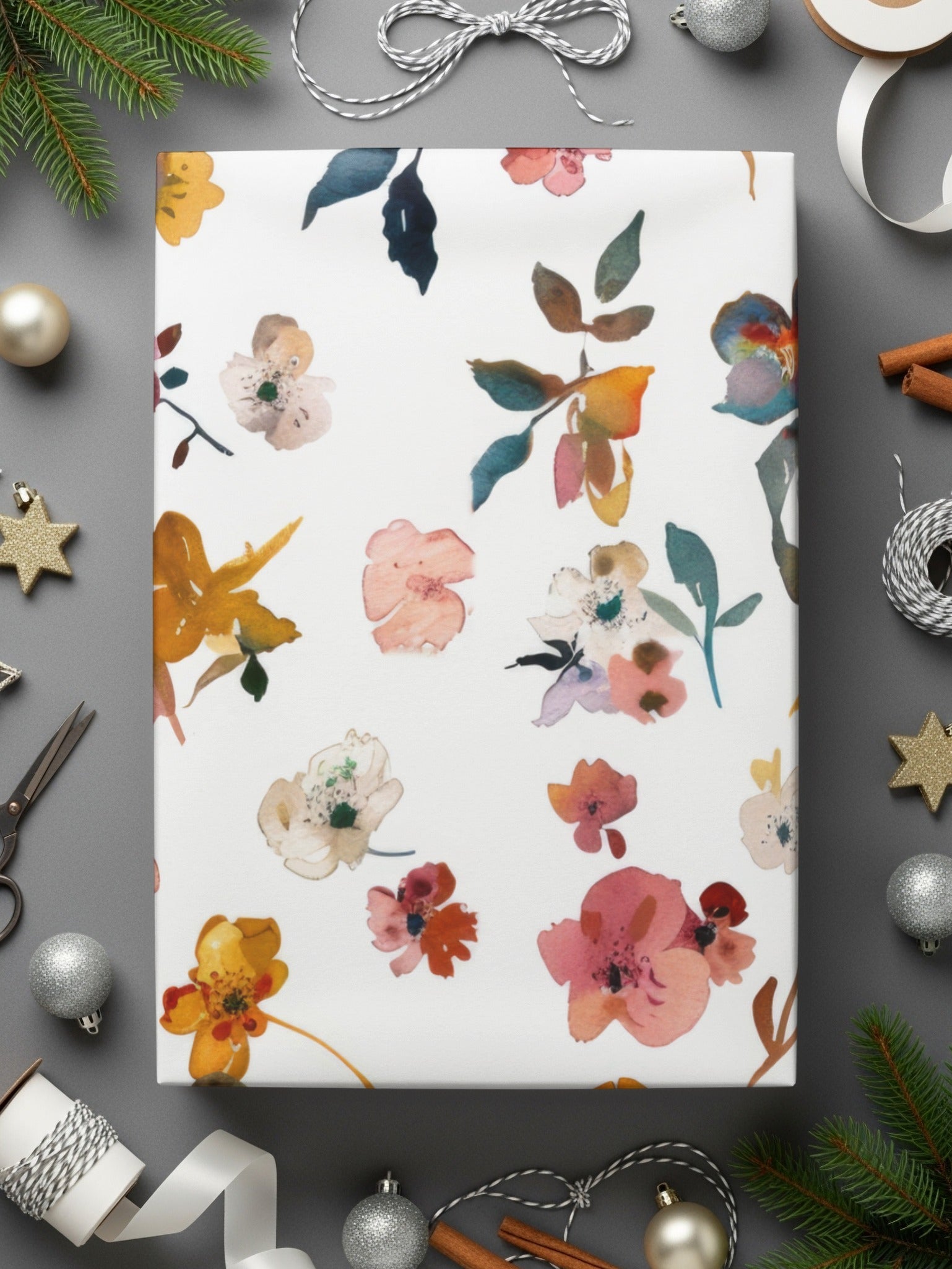 Watercolor Flower Digital Paper, Seamless Floral Pattern, Fabric Design, Scrapbook Paper, Watercolor Floral, Digital Download, Digital Paper - Moore and Mountain