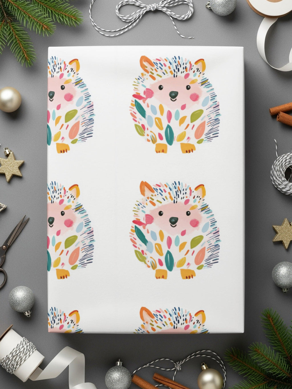 Watercolor Hedgehog Seamless Pattern Digital, Cute Animal Print, Scrapbook Paper, Fabric Design, Sublimation Designs - Moore and Mountain