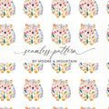 Watercolor Hedgehog Seamless Pattern Digital, Cute Animal Print, Scrapbook Paper, Fabric Design, Sublimation Designs - Moore and Mountain