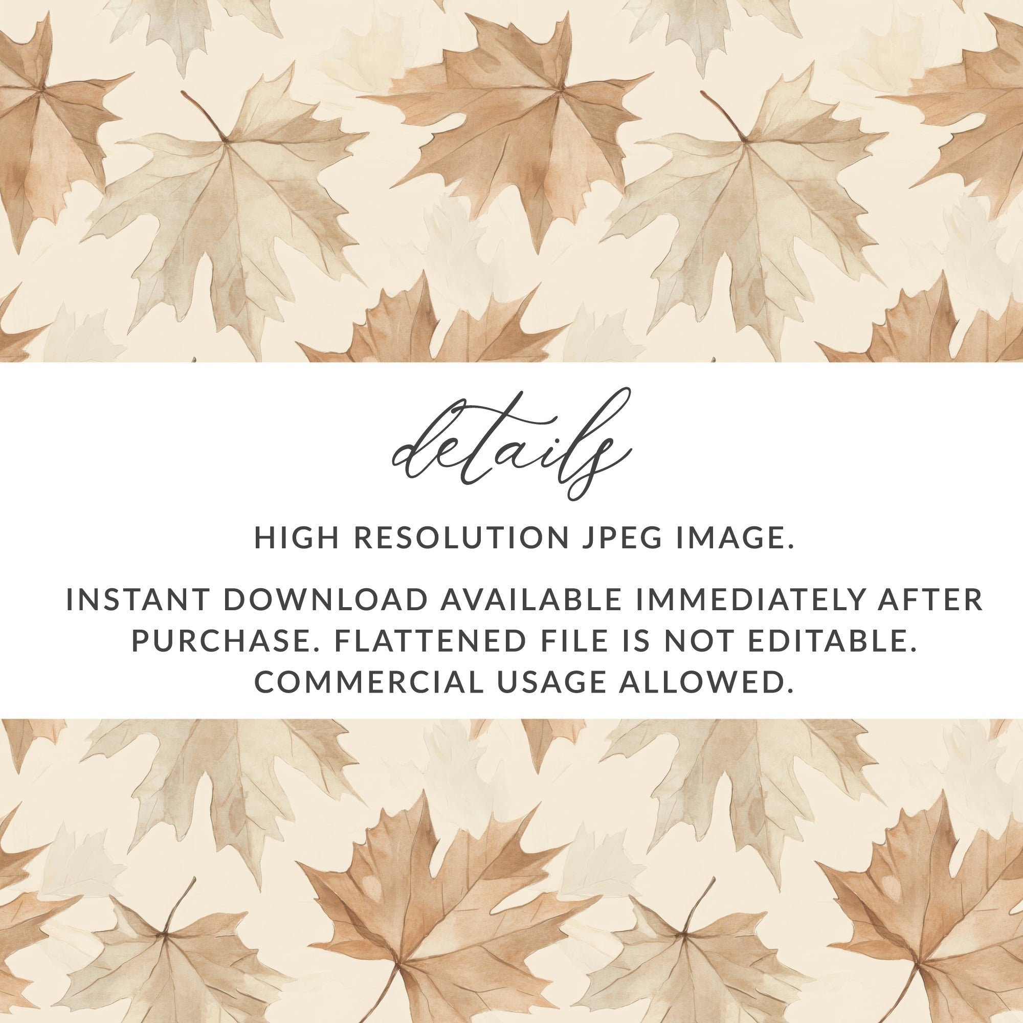 Watercolor Leaves Autumnal Arrangement Graphic Style Digital - Moore and Mountain