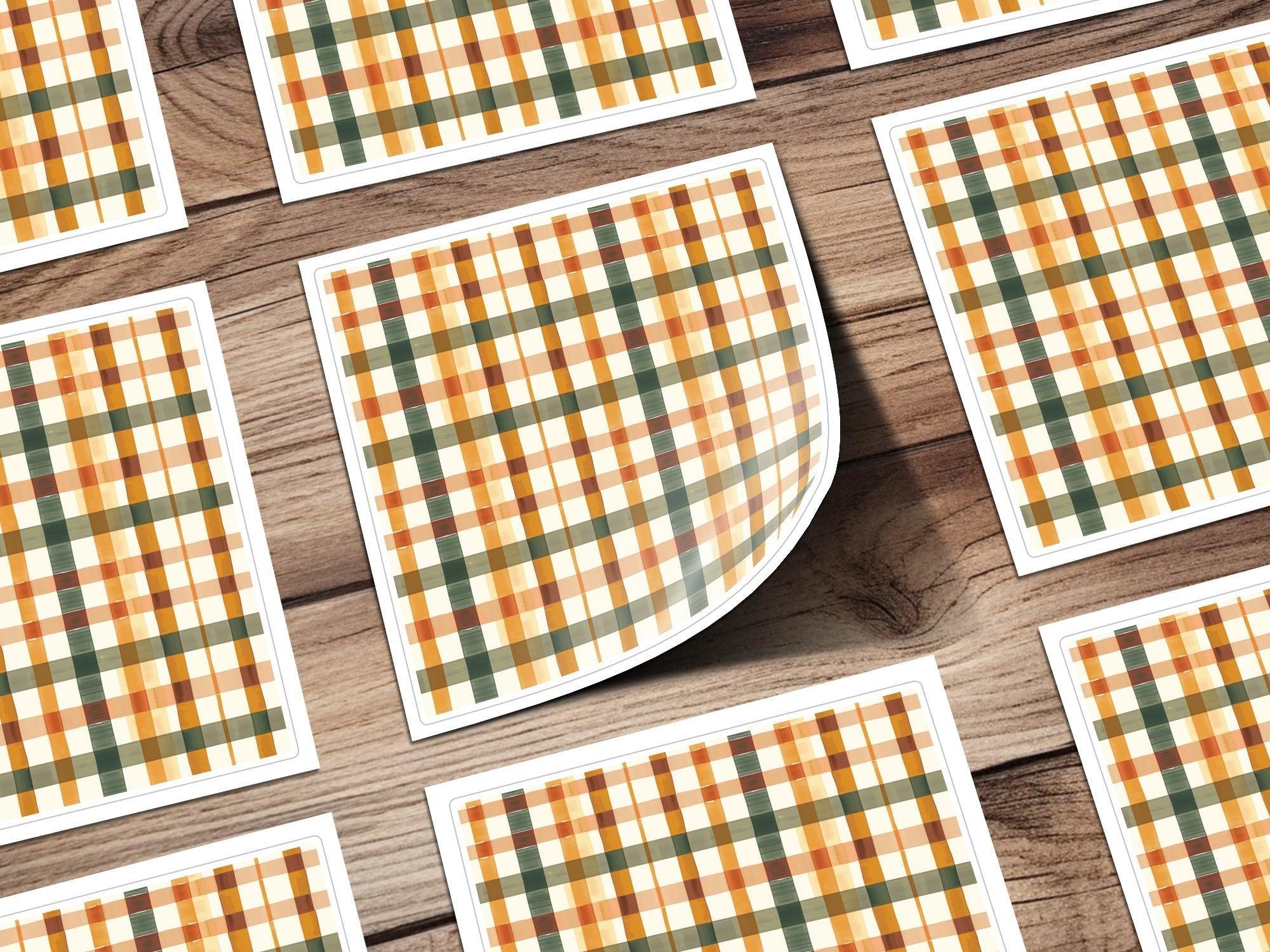 Watercolor Plaid Pattern Digital Paper, Checkered Seamless Design for Fabric Print, Modern Tartan Background, Fall Color Palette - Moore and Mountain