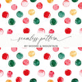 Watercolor Polka Dots on White Background Digital - Moore and Mountain