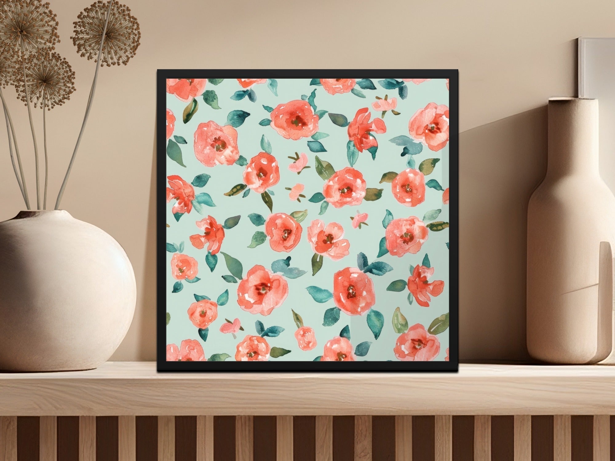 Watercolor Rose Pattern Digital Paper, Floral Seamless Pattern, Scrapbook Paper, Pastel Pink Flowers, Digital Download, Fabric Design - Moore and Mountain