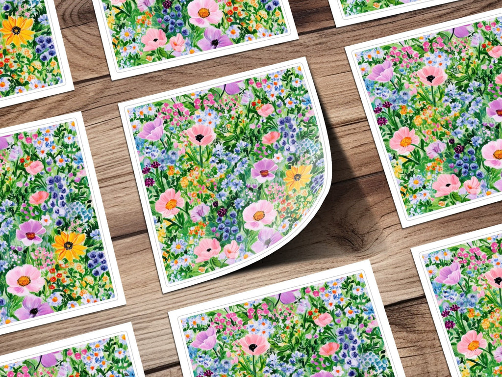Watercolor Spring Floral Garden Pattern Seamless Delicate Flower Digital - Moore and Mountain
