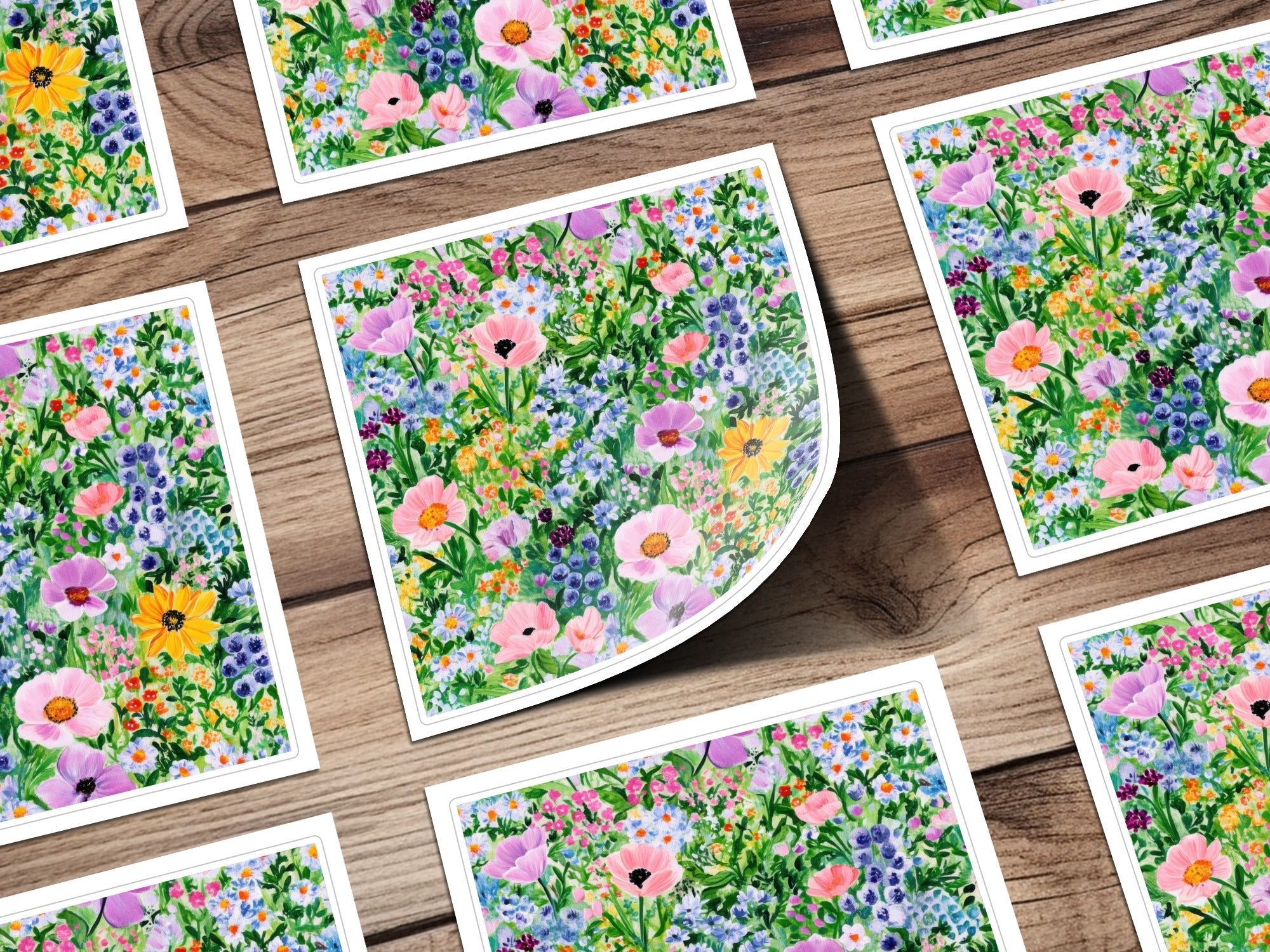 Watercolor Spring Floral Garden Pattern Seamless Delicate Flower Digital - Moore and Mountain