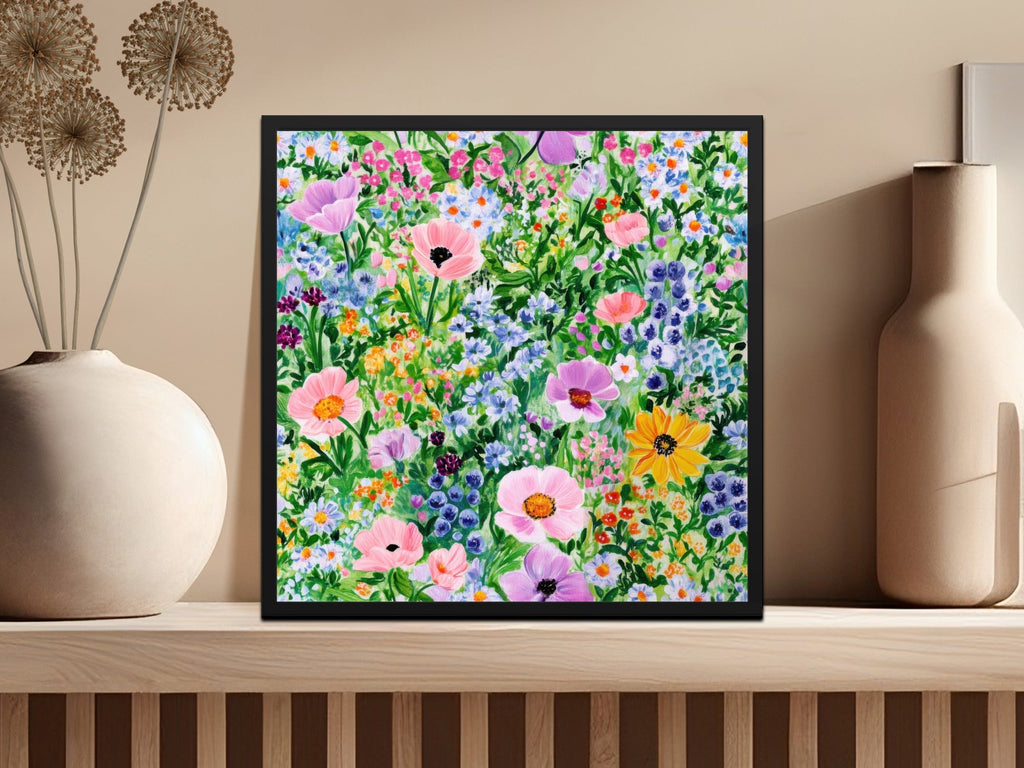 Watercolor Spring Floral Garden Pattern Seamless Delicate Flower Digital - Moore and Mountain