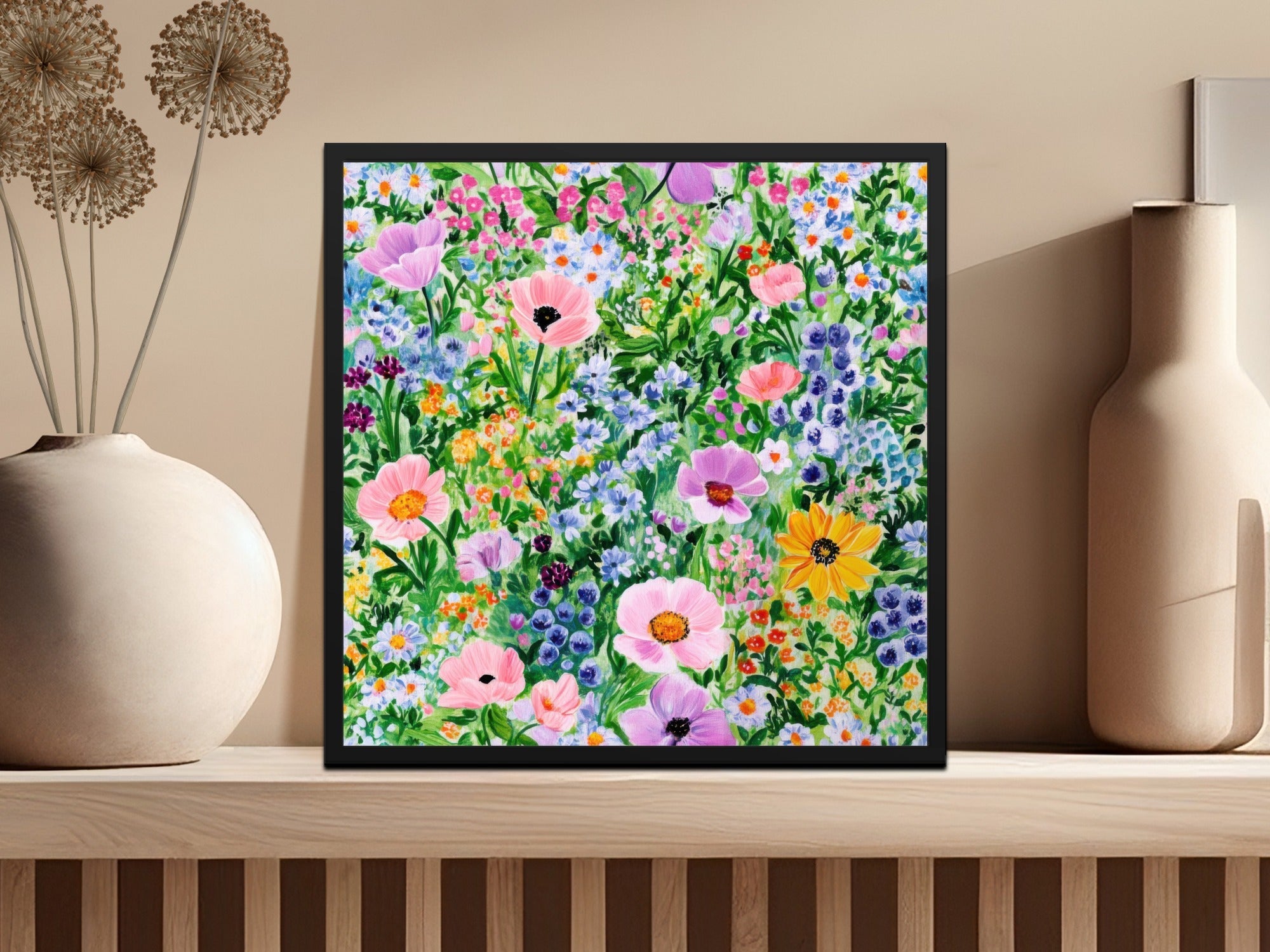Watercolor Spring Floral Garden Pattern Seamless Delicate Flower Digital - Moore and Mountain