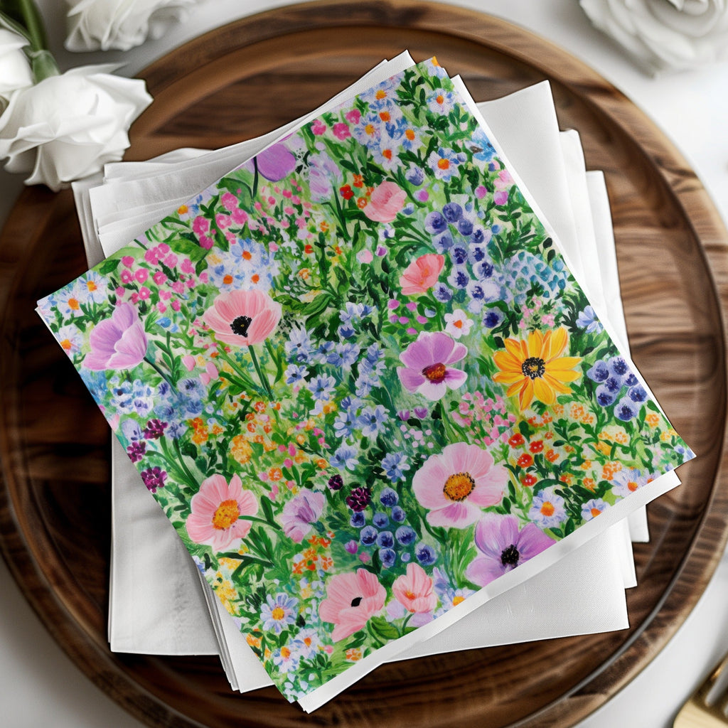 Watercolor Spring Floral Garden Pattern Seamless Delicate Flower Digital - Moore and Mountain