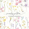 Watercolor Wildflower Digital Paper, Floral Seamless Pattern, Flower Background, Spring Flower Design, Digital Download, 2 JPEG files - Moore and Mountain