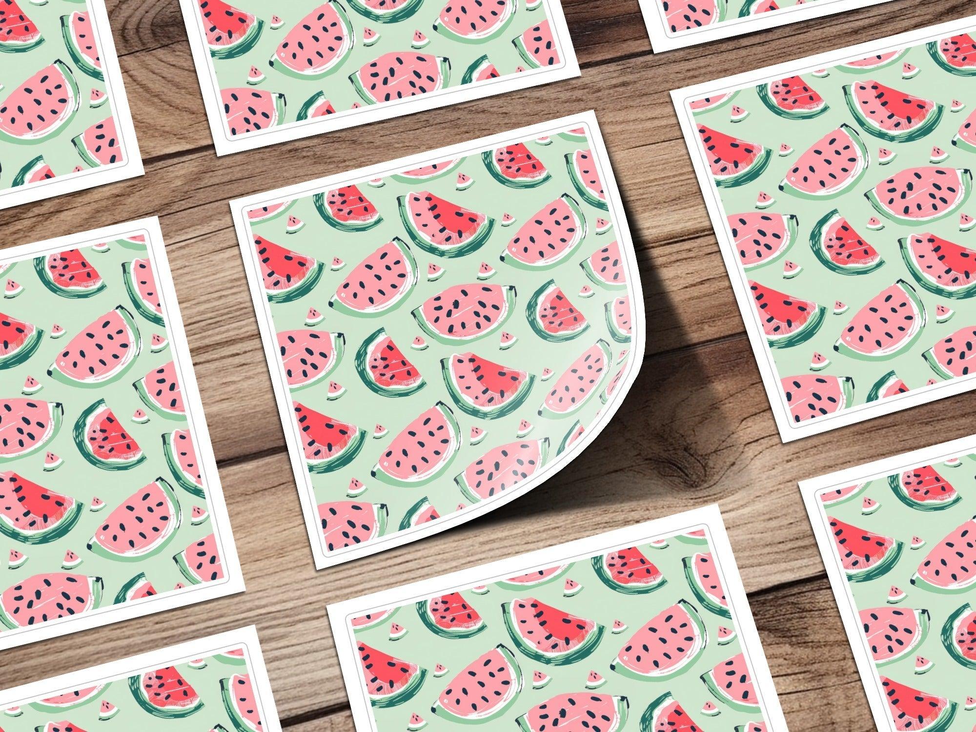 Watermelon Pattern Digital, Seamless Tileable Summer Design, Fruit JPEG for Fabric, Scrapbooking, Background, Digital Paper Download - Moore and Mountain