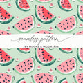 Watermelon Pattern Digital, Seamless Tileable Summer Design, Fruit JPEG for Fabric, Scrapbooking, Background, Digital Paper Download - Moore and Mountain