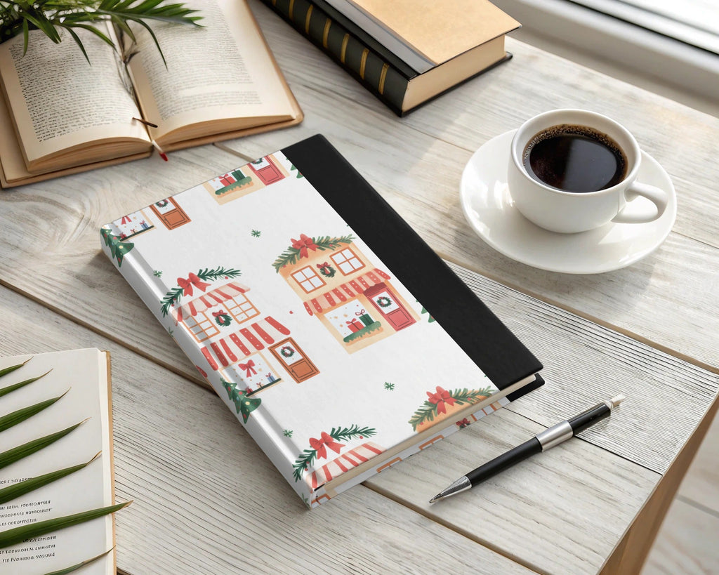 Whimsical Christmas Houses Holiday Season Repeating Pattern Digital - Moore and Mountain