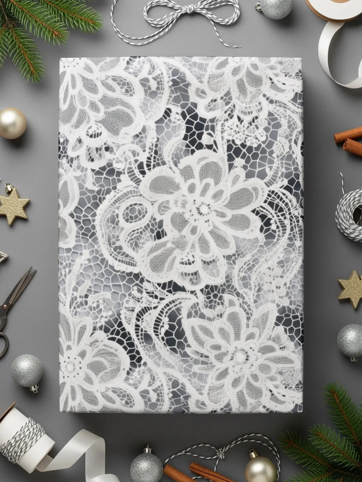 White Floral Lace Digital Seamless Pattern, 12x12 Inches JPEG Files, Delicate Lace Texture, Elegant Design, Digital Paper Download - Moore and Mountain