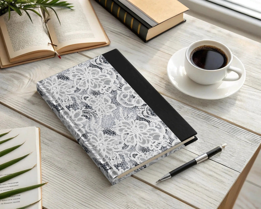 White Floral Lace Digital Seamless Pattern, 12x12 Inches JPEG Files, Delicate Lace Texture, Elegant Design, Digital Paper Download - Moore and Mountain