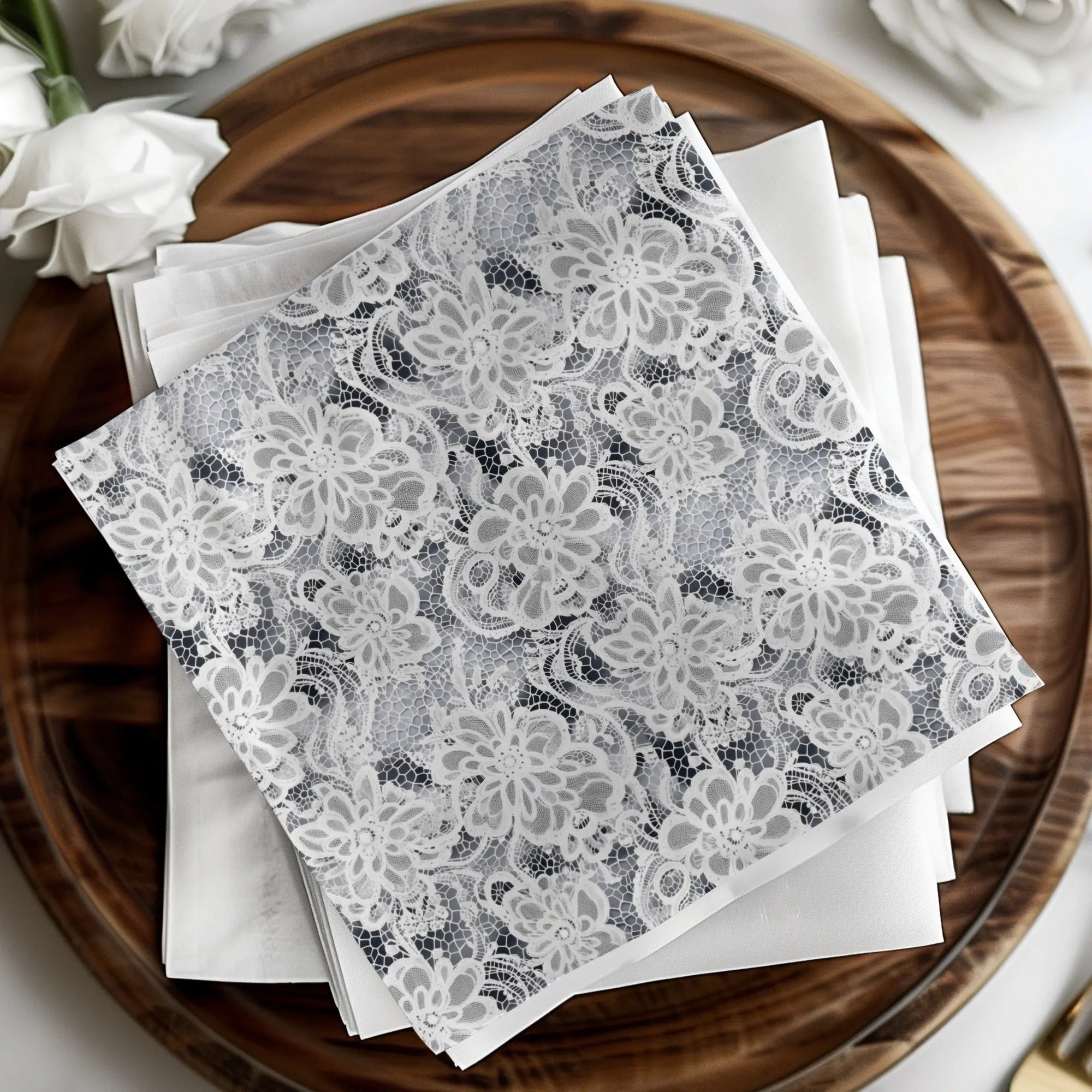 White Floral Lace Digital Seamless Pattern, 12x12 Inches JPEG Files, Delicate Lace Texture, Elegant Design, Digital Paper Download - Moore and Mountain