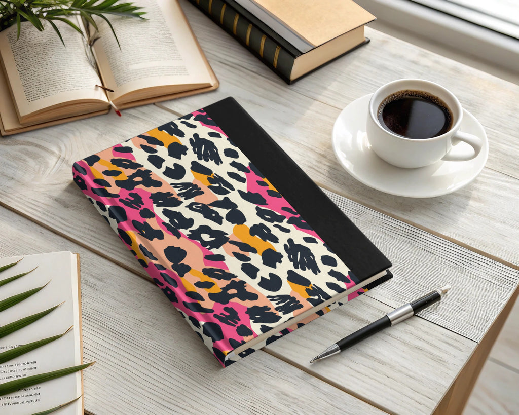 Vibrant Abstract Animal Print Hardcover Notebook