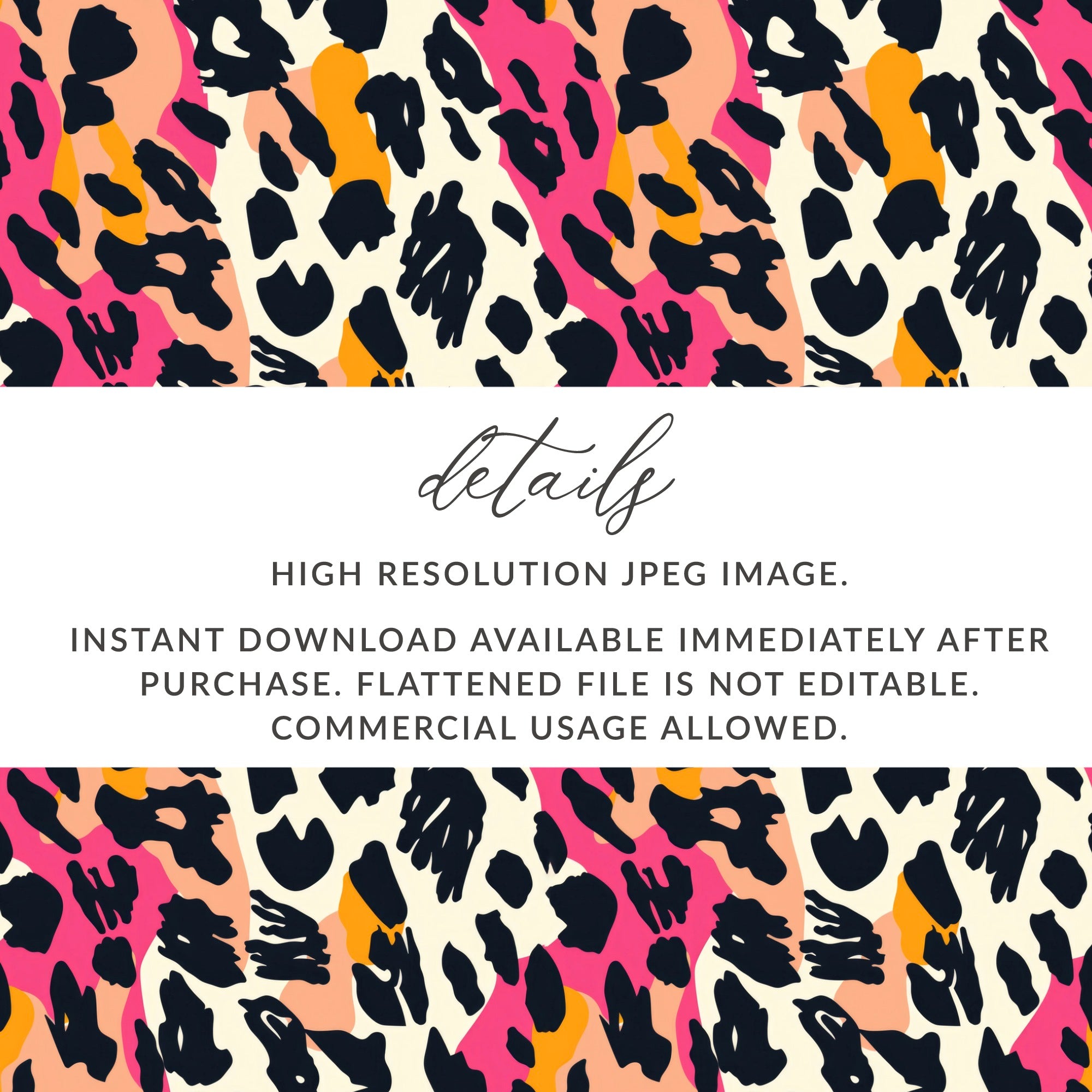 High Resolution Leopard Print JPEG Image Instant Download