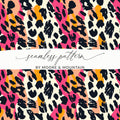 Vibrant Leopard Print Seamless Pattern Design