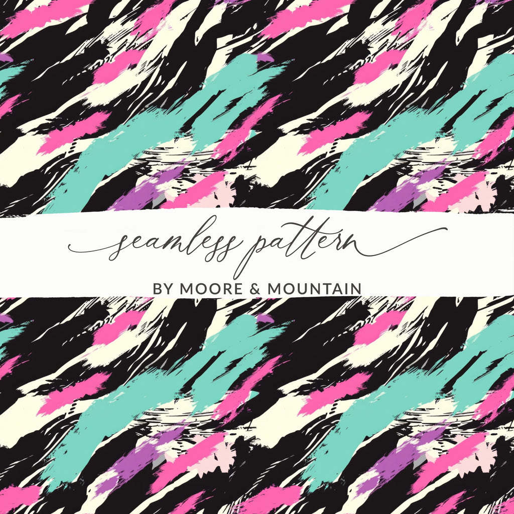 Vibrant Abstract Seamless Pattern by Moore & Mountain