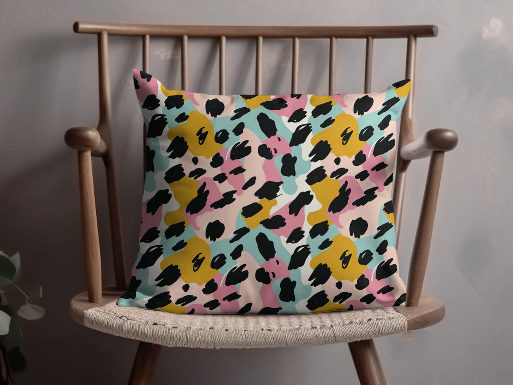Colorful Abstract Pattern Throw Pillow Cushion