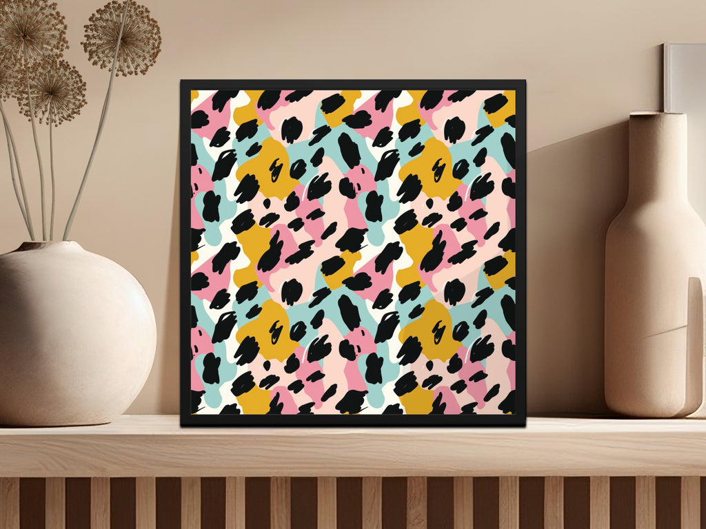Colorful Abstract Animal Print Design Wall Art Decor