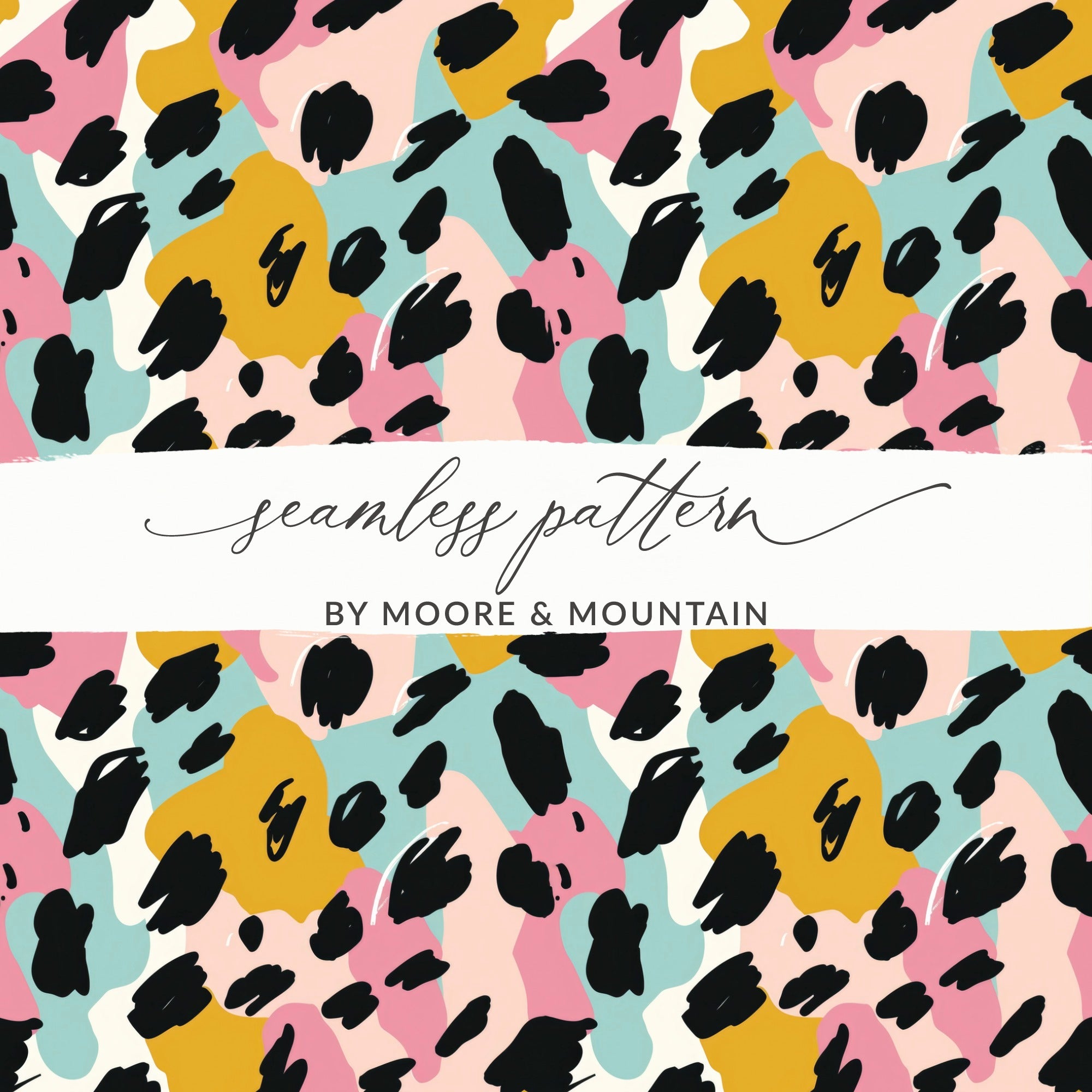 Vibrant Abstract Leopard Print Seamless Pattern Design