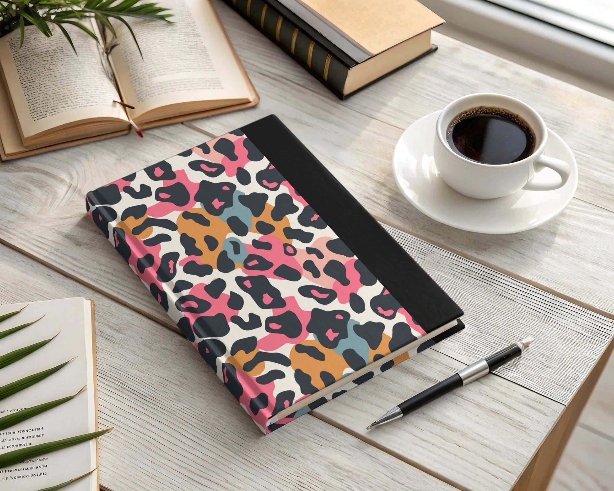 Colorful Leopard Print Hardcover Notebook Journaling