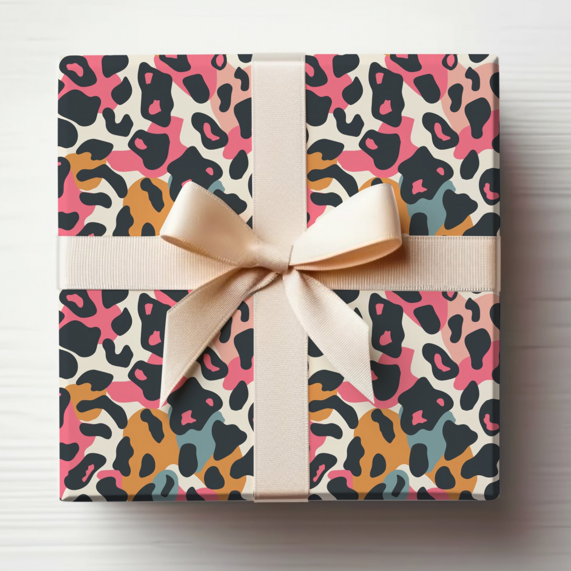 Colorful Leopard Print Wrapped Gift Box Product