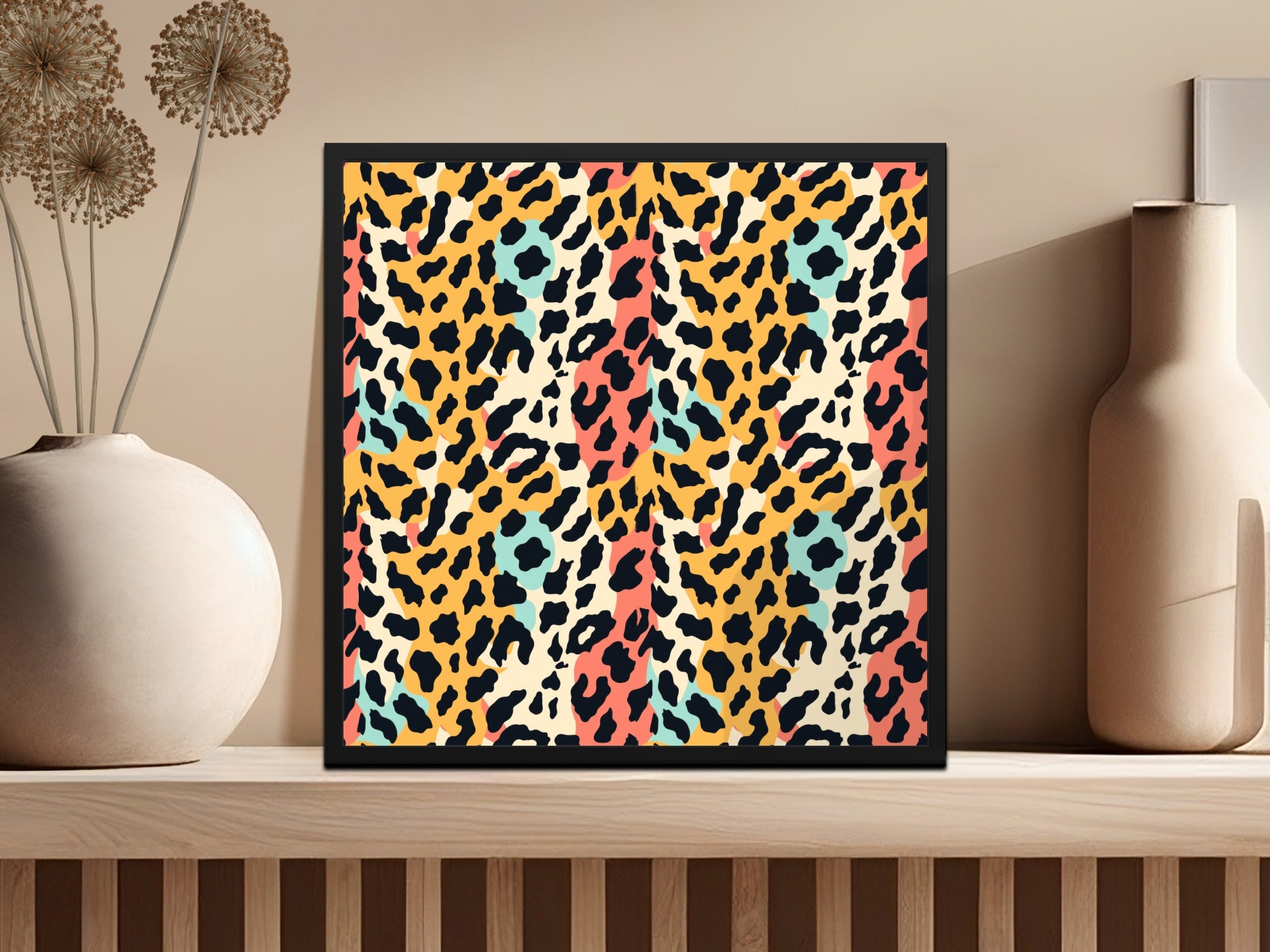 Colorful Leopard Print Design Wall Art Product