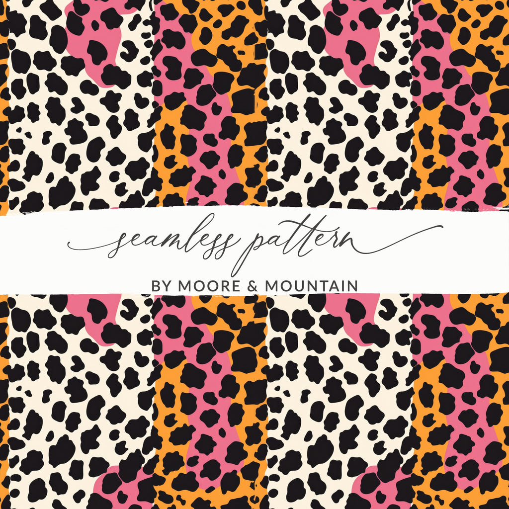 Colorful Leopard Spots Seamless Pattern Design