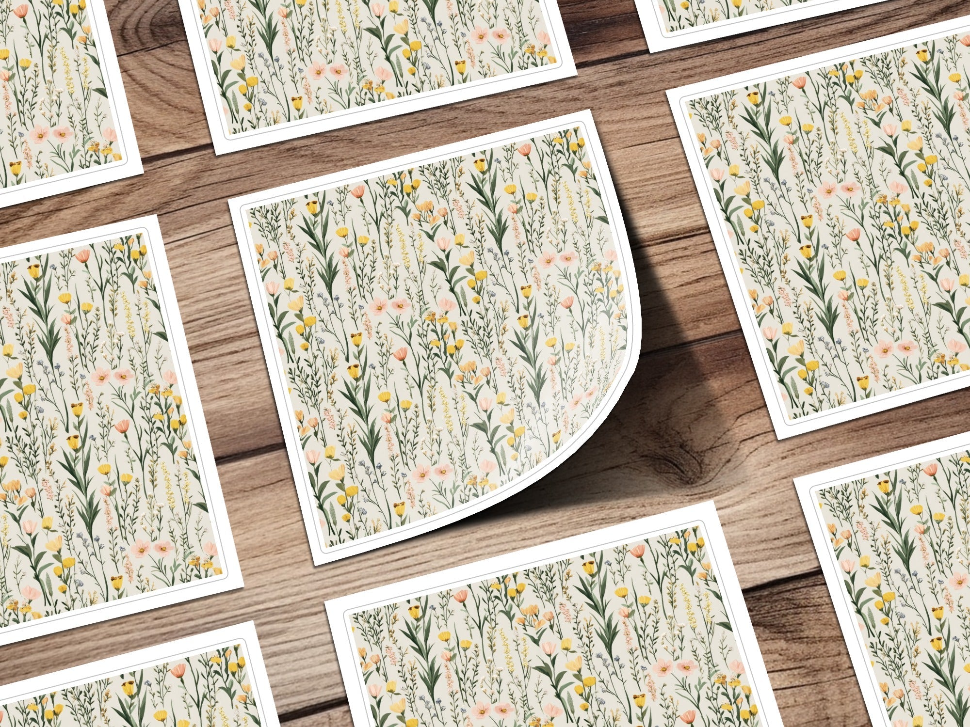 Wildflower Digital Paper, Floral Seamless Pattern, JPEG Digital Download, Botanical Print, Fabric Design, Scrapbooking, Spring Flowers - Moore and Mountain