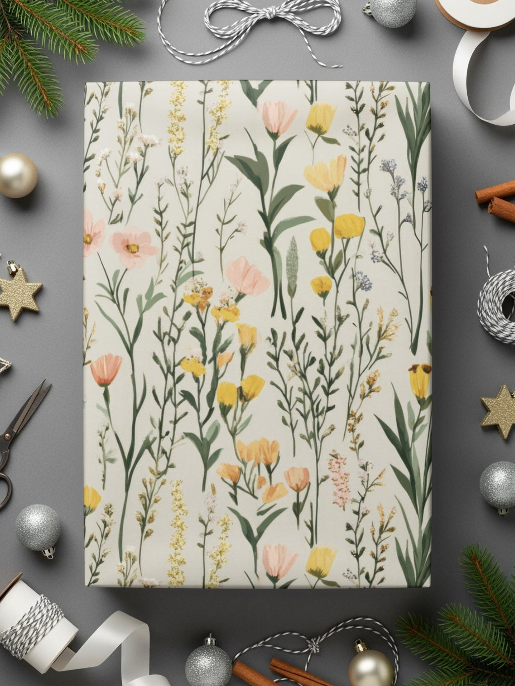 Wildflower Digital Paper, Floral Seamless Pattern, JPEG Digital Download, Botanical Print, Fabric Design, Scrapbooking, Spring Flowers - Moore and Mountain