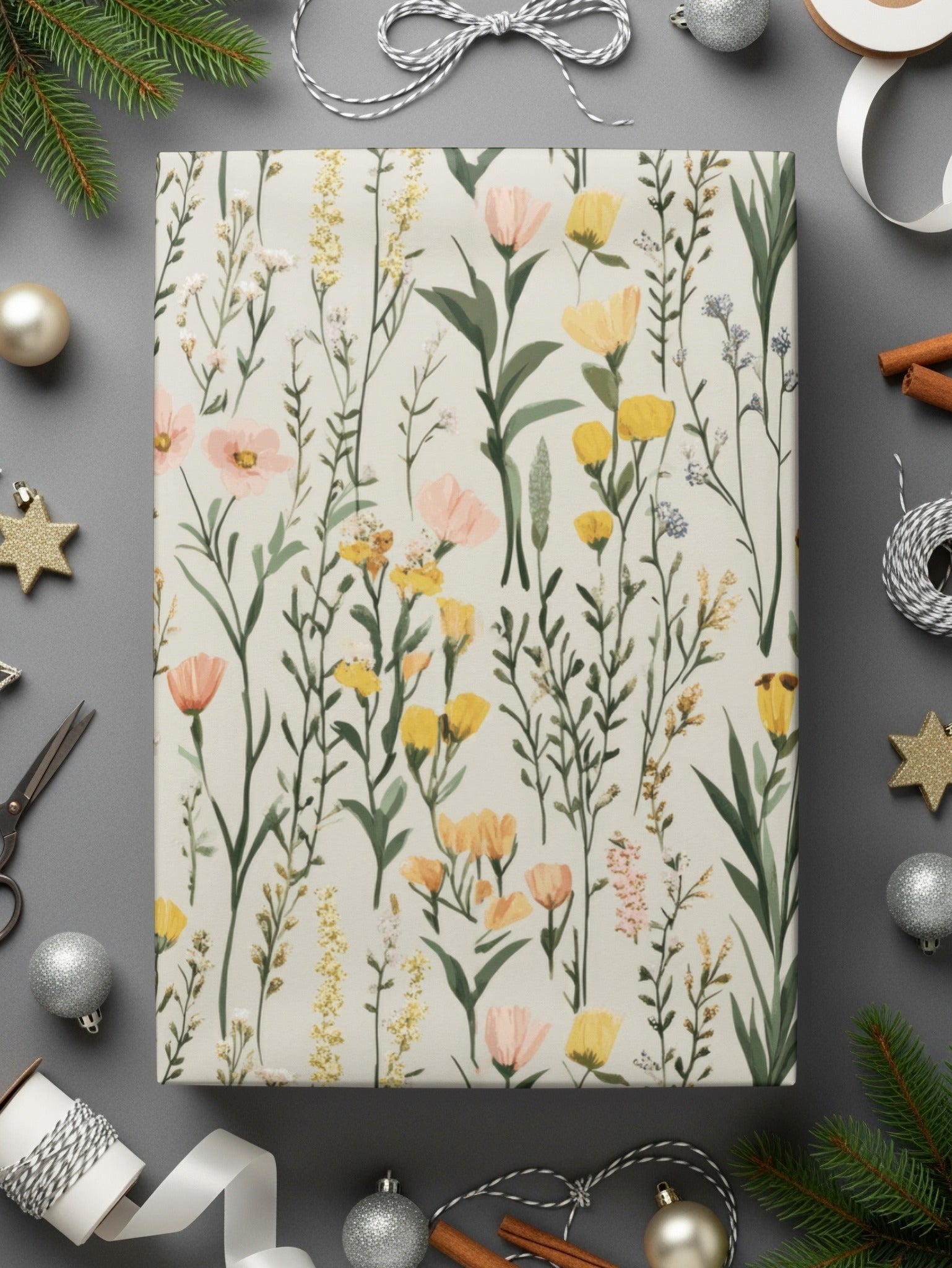 Wildflower Digital Paper, Floral Seamless Pattern, JPEG Digital Download, Botanical Print, Fabric Design, Scrapbooking, Spring Flowers - Moore and Mountain