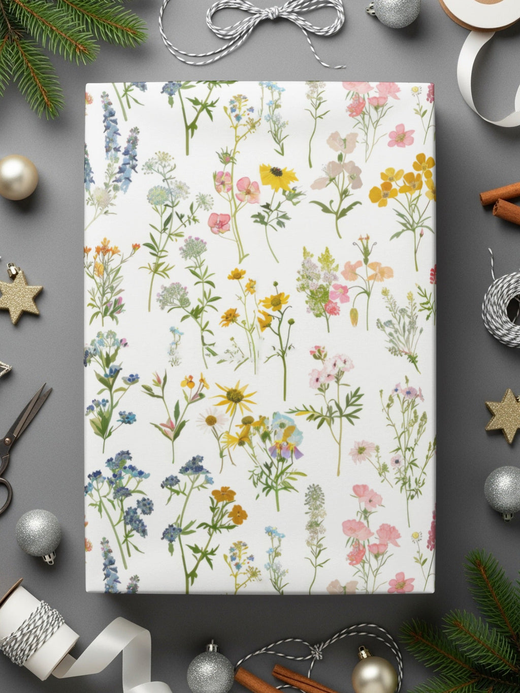Wildflower Digital Seamless Pattern, Floral Print JPEG, Watercolor Flower Design for Fabric, Paper Crafts, DIY Projects, Downloadable Art - Moore and Mountain