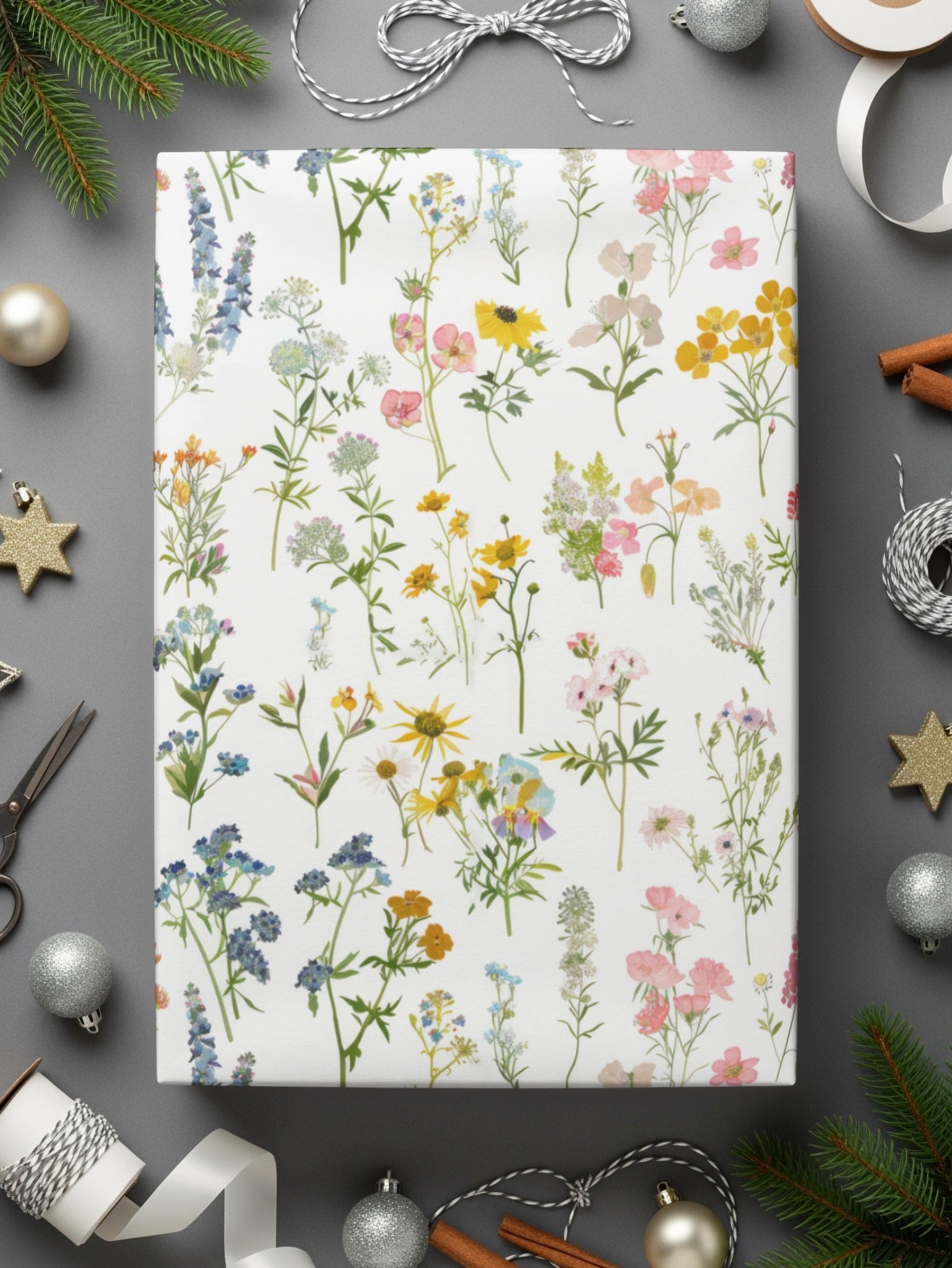 Wildflower Digital Seamless Pattern, Floral Print JPEG, Watercolor Flower Design for Fabric, Paper Crafts, DIY Projects, Downloadable Art - Moore and Mountain