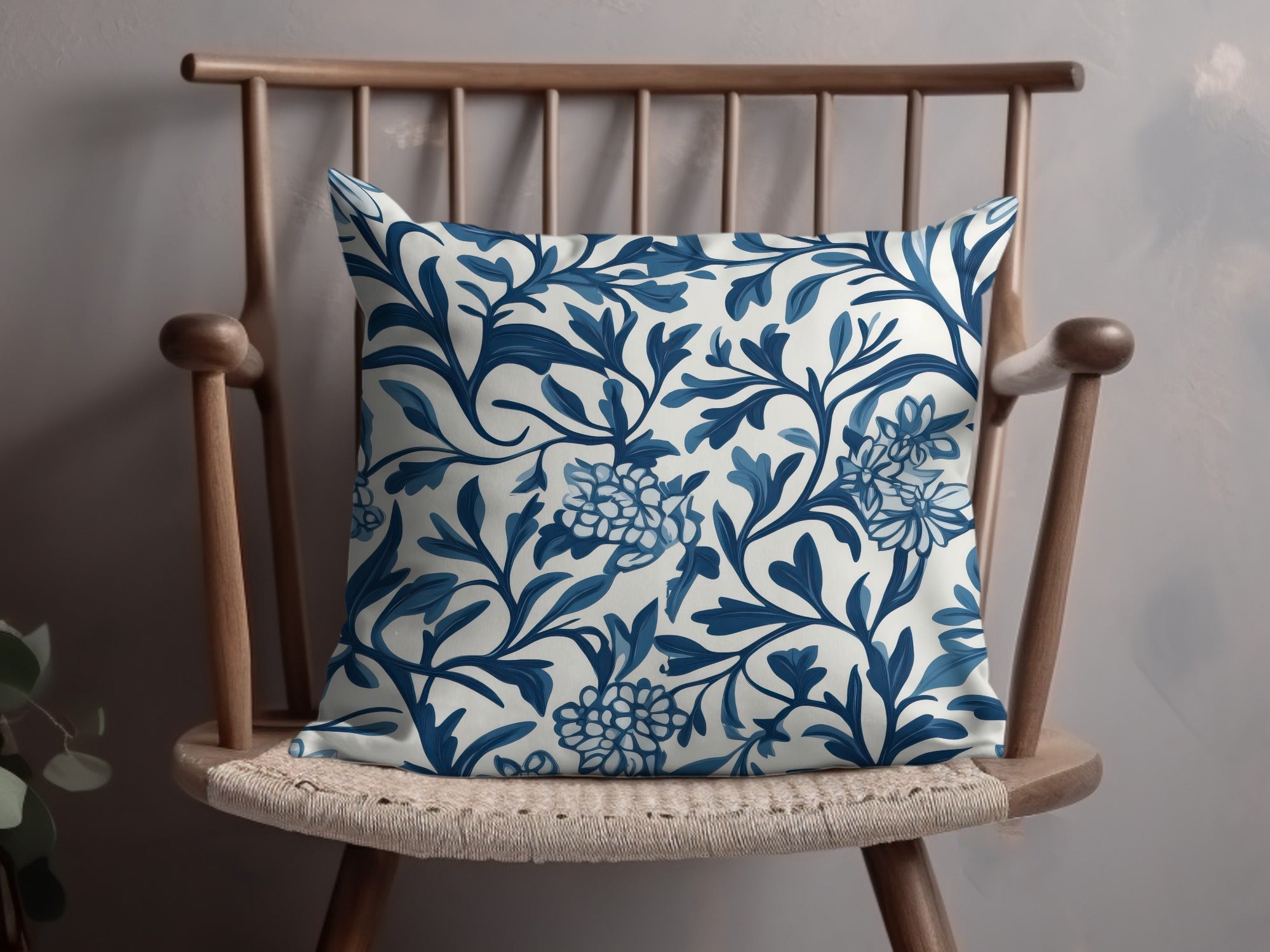 William Morris Blue Seamless Pattern Blue and White Digital - Moore and Mountain